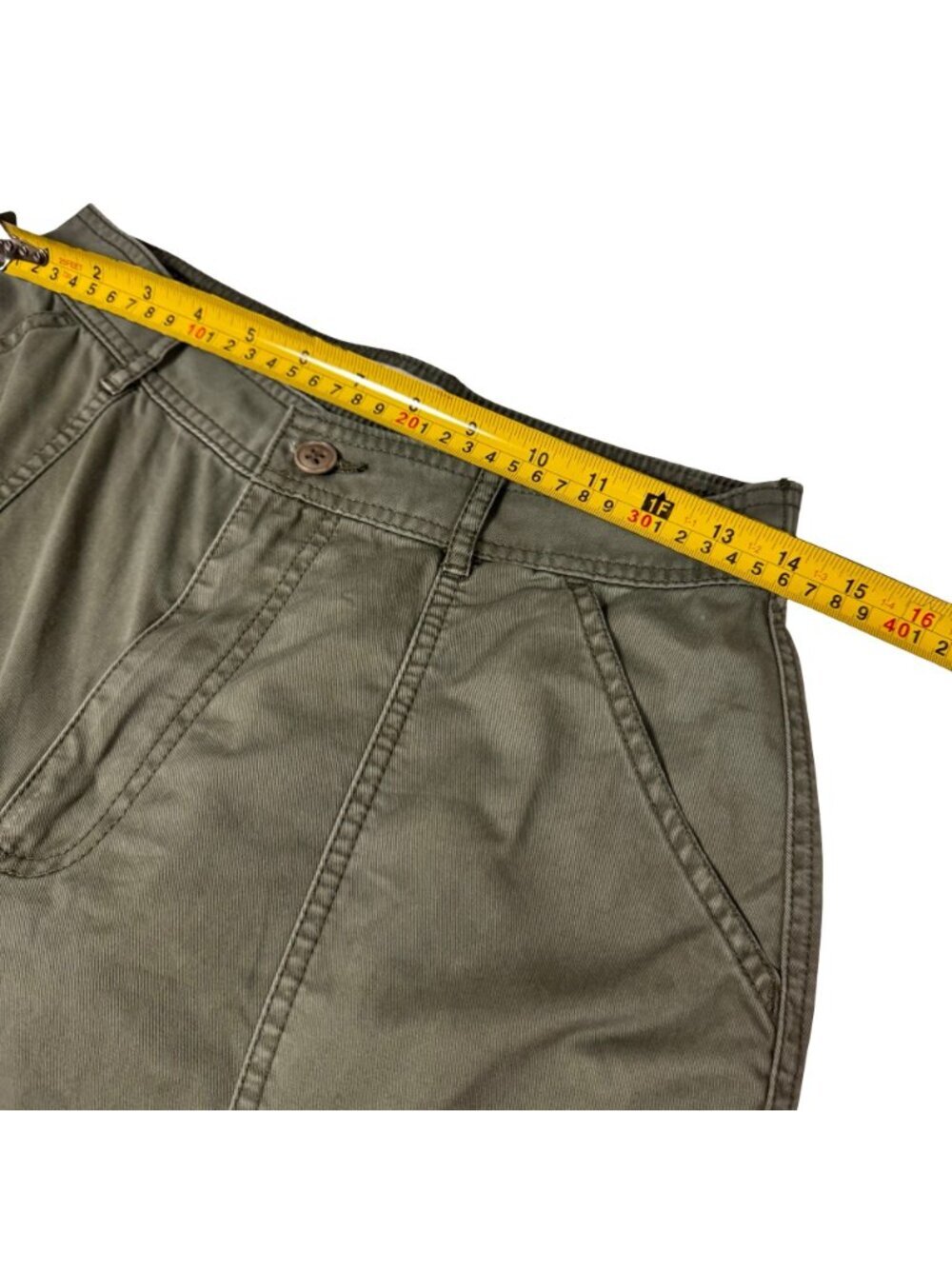Abercrombie Fitch Womens Cargo Pants Sz 10 Olive High Rise Relaxed - Picture 9 of 15